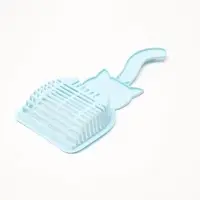 Совок для туалета &laquo;Довольный кот&raquo;, 28&times;12.5 см, пластик, голубой