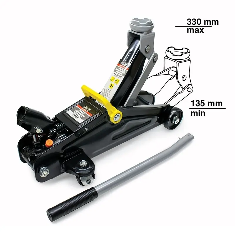 Домкрат подкатной AVS FJ-2000M, 2т, 135-330мм. в кейсе