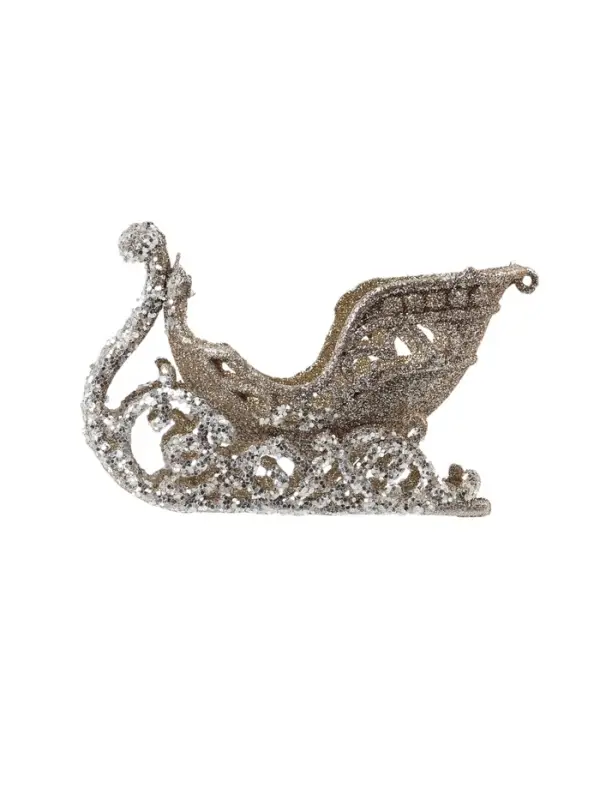 Ёлочное украшение «Праздничное сияние» сани, 6×11 см, золото Ёлочное украшение «Праздничное сияние» сани, 6×11 см, золото