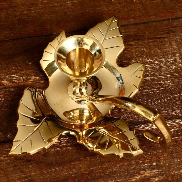 Подсвечник "Леонардо" латунь 16х16х7 см