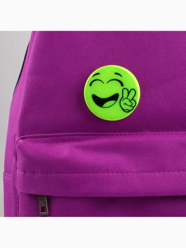 Светоотражающий значок &laquo;Всем мир&raquo;, d=5.8 см, жёлтый