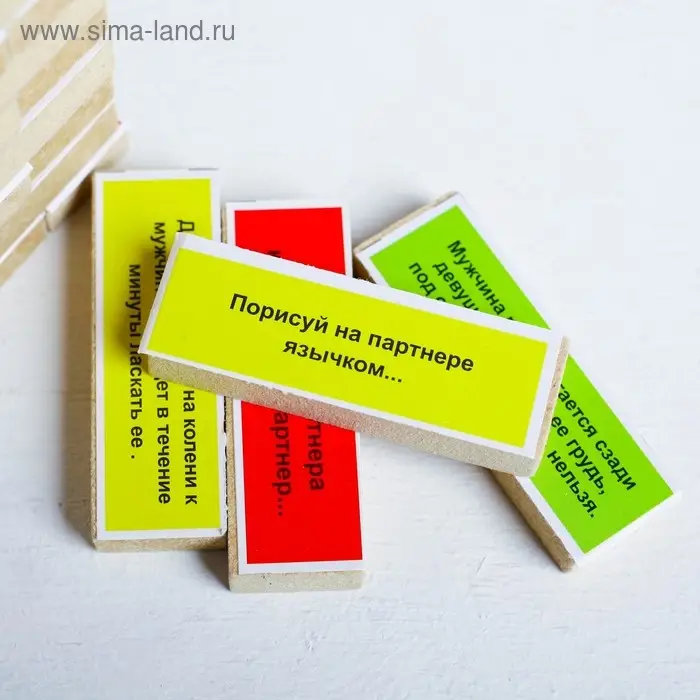 Падающая башня дженга, настольная игра для взрослых, с заданиями, 54 бруска, 18&times;6.5 см &laquo;Задира-плюс&raquo;