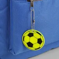 Светоотражающий элемент &laquo;Футбольный мяч&raquo;, двусторонний, d=5 см, жёлтый