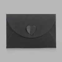 Конверт подарочный для сертификата, 10.5&times;7.2 см, перламутр, чёрный
