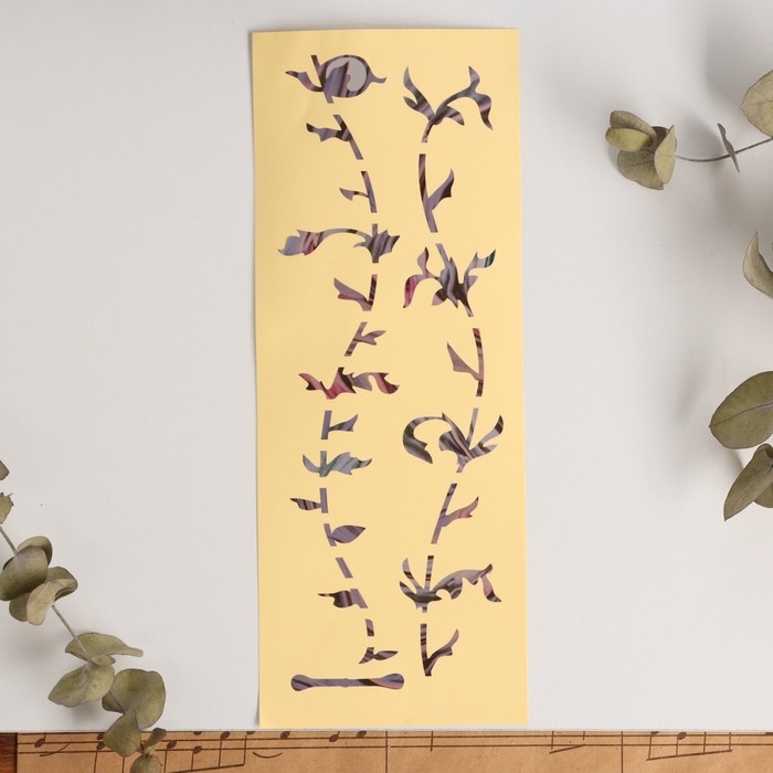 Наклейка на гриф гитары Music Life, цветы Наклейка на гриф гитары Music Life, цветы