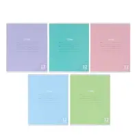 Компл тетр из 10шт 12л кос лин КПК "Пастель", обл мел карт, блок ОФСЕТ, 5 видов 10991549