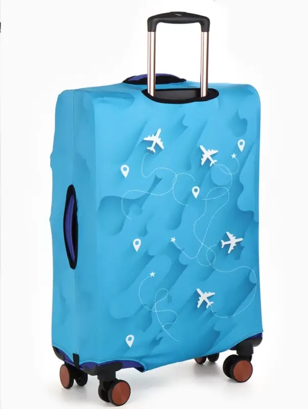 Чехол для чемодана &laquo;Самолеты&raquo;, 24", голубой