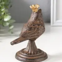 Сувенир чугун "Птица в короне" патина 11х8х13 см