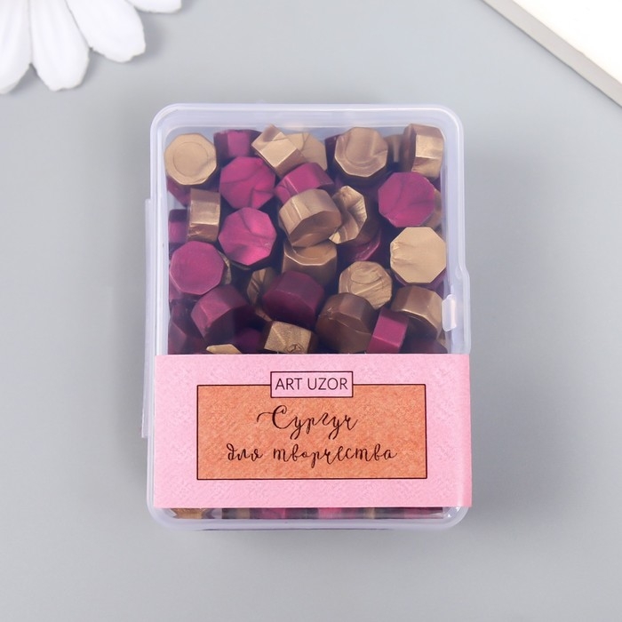 Сургуч в гранулах в коробочке Сургуч в гранулах в коробочке "Восьмигранник" холодная зима 35 гр 2,4х5,5х7 см