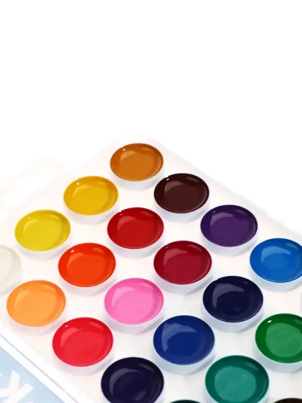 Акварель медовая ErichKrause Jolly Friends, 24 цвета, УФ-фильтр, матовые насыщенные цвета, пластиковая коробка с европодвесом