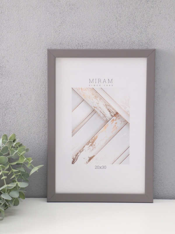 Фоторамка пластик Фоторамка пластик "МИРАМ" 20х30 см, т.серый