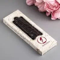 Набор свечей витых, 2.3&times;24.5 см, 5 ч, 50 г, 4 шт., чёрный, в подарочной коробке