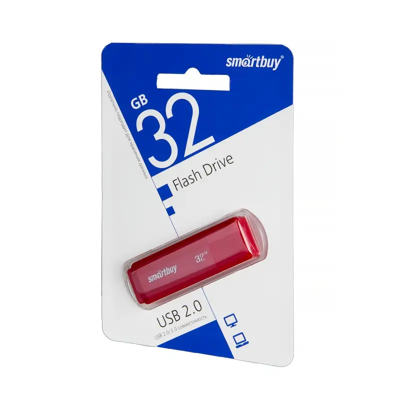 USB накопитель 32 GB 2.0 Smart Buy Dock Red (SB32GBDK-R)