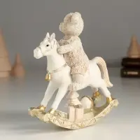 Фигурка полистоун &laquo;Мишка на коне&raquo;, 13&times;6.5&times;15 см