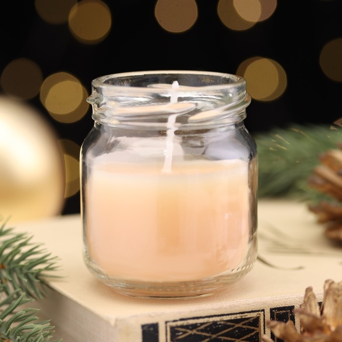 Ароматическая свеча в банке  Ароматическая свеча в банке "Капучино", 6,4х6 см