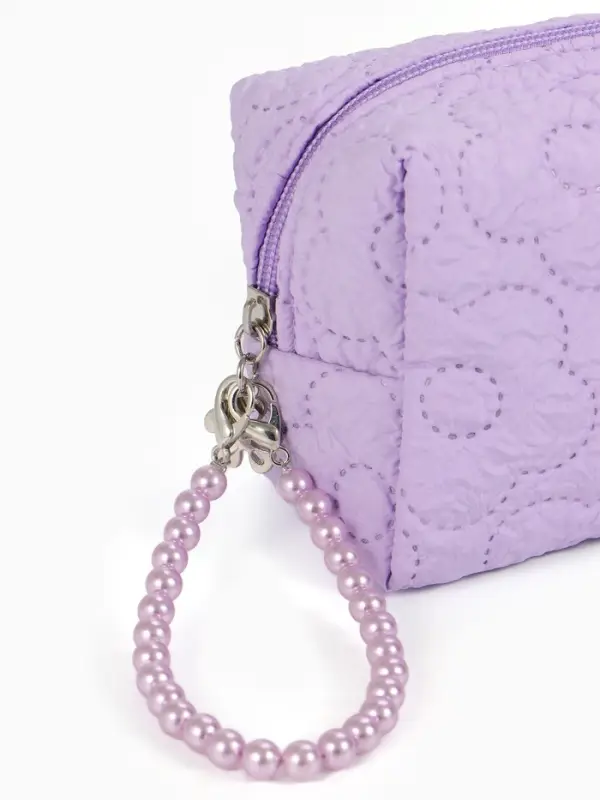 Косметичка дор Цветок 17*6*9, отд на молнии, сиреневый