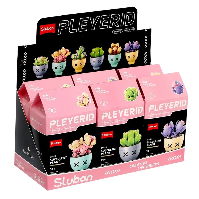 Конструктор «Цветы в горшочке», 6 видов, МИКС Конструктор «Цветы в горшочке», 6 видов, МИКС