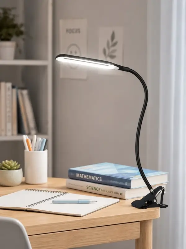Лампа настольная RISALUX &laquo;Офисный чёрный&raquo;, светодиодная, на прищепке, от USB, 11&times;7.5&times;60.5 см