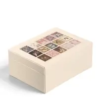 Шкатулка кожзам для украшений, 1 ящик "Картинки" белая 23х17х10,5 см