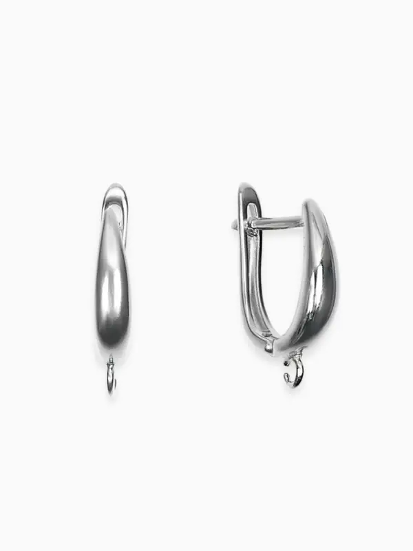 Набор 2 пары швензы с англиской застежкой для сережек, 20*13мм, серебро