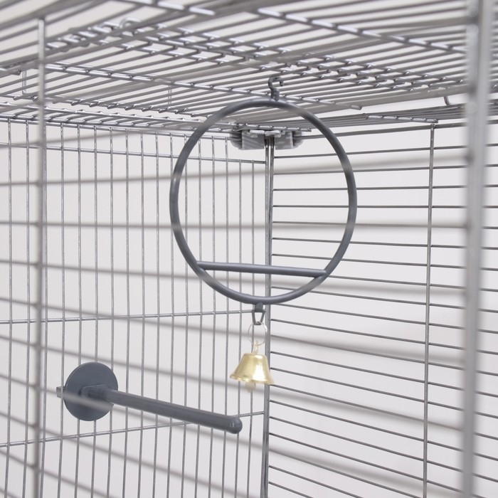 Клетка для птиц Клетка для птиц "Пижон" №104-Б, разборная, 2 секции, 58 х 40 х 88см, серая