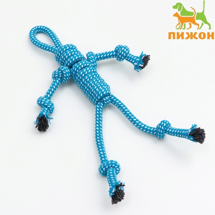 Игрушка канатная Игрушка канатная "Человечек", до 30 см, 65 г, синяя/белая