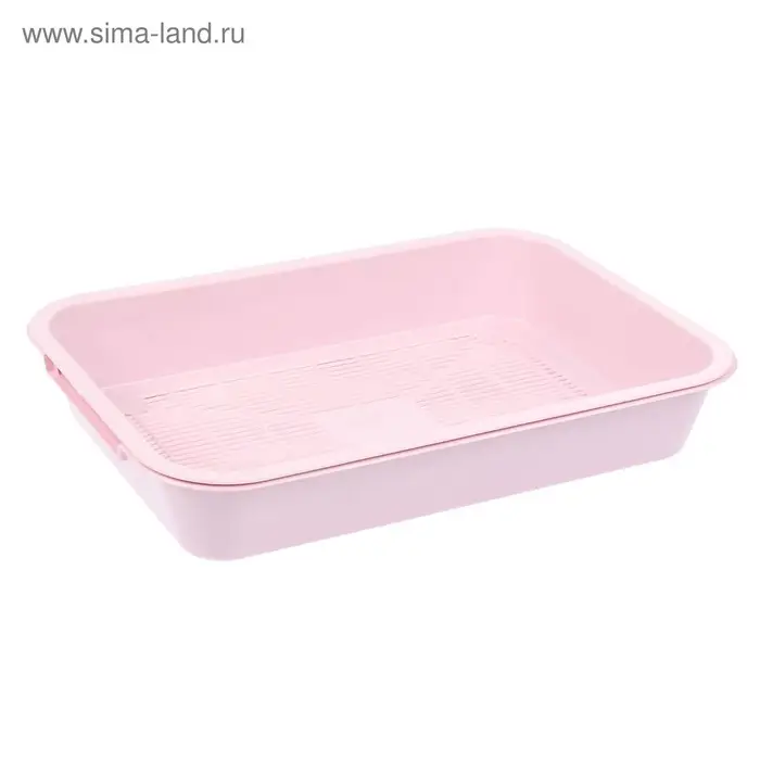 Туалет средний с сеткой 36&times;26&times;6.5 см, розовый