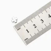 Бусина-разделитель родированные &laquo;Клевер&raquo;, 7&times;7 мм, внутренний d=2 мм, набор10 штук, цвет серебро