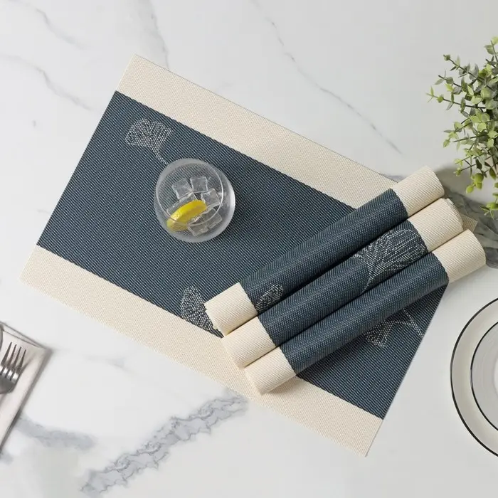 Салфетки сервировочные на стол Доляна &laquo;Лилли&raquo;, 4 шт., 45&times;30 см, синие