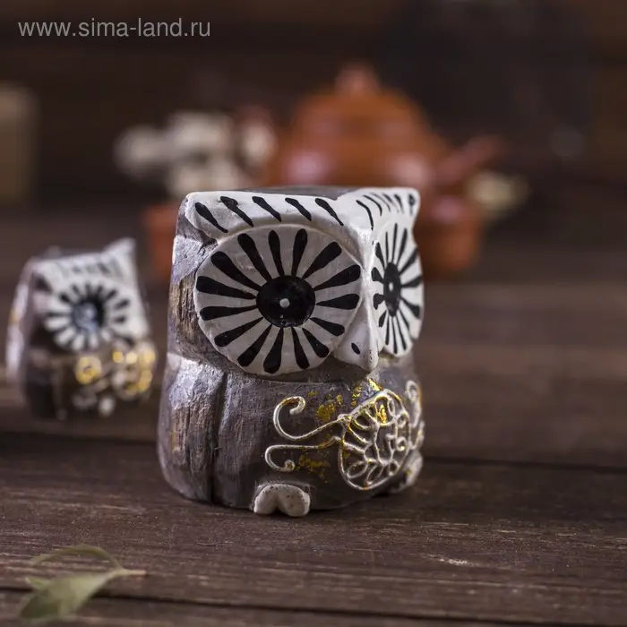 Сувенирный набор дерево Сувенирный набор дерево "Совы с узором" 6х14х7 см