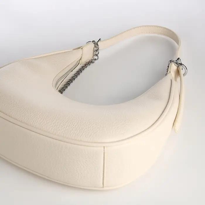 Сумка женская багет TEXTURA на молнии, 28&times;7&times;26 см, молочная