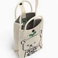 Сумка подр Мишка, 12*4*17, отд на кнопке, дл ремень, белый Сумка подр Мишка, 12*4*17, отд на кнопке, дл ремень, белый