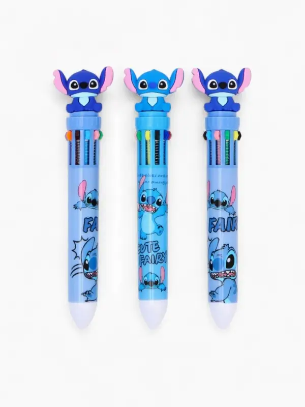 Ручка многоцветная 10 цветов Стич