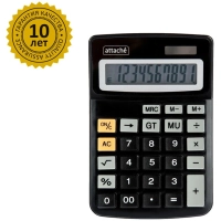 Калькулятор настольный КОМПАКТНЫЙ Attache ATC-777-10C 10-ти разрядныйчерн