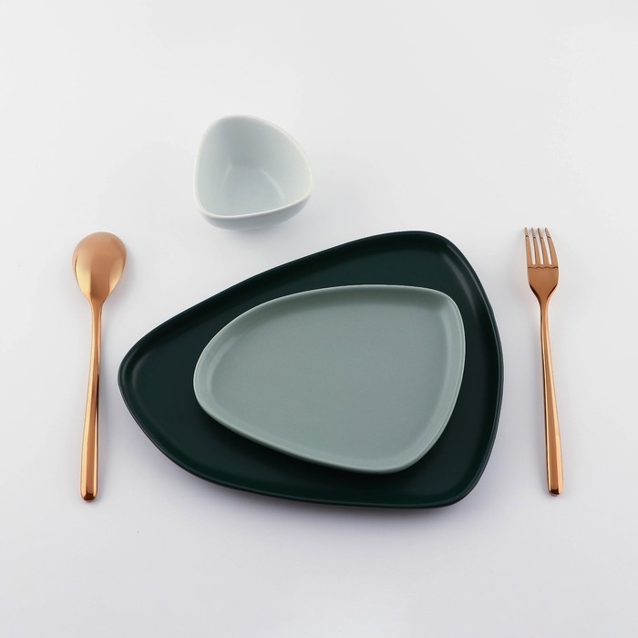 Блюдо для подачи нестандартной формы «Зелёная», 20 х 15 см Блюдо для подачи нестандартной формы «Зелёная», 20 х 15 см