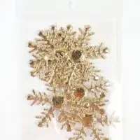 Новогодний набор для декора &laquo;Снежинка&raquo; цвет золотой, 6.5 см, набор 6 шт.