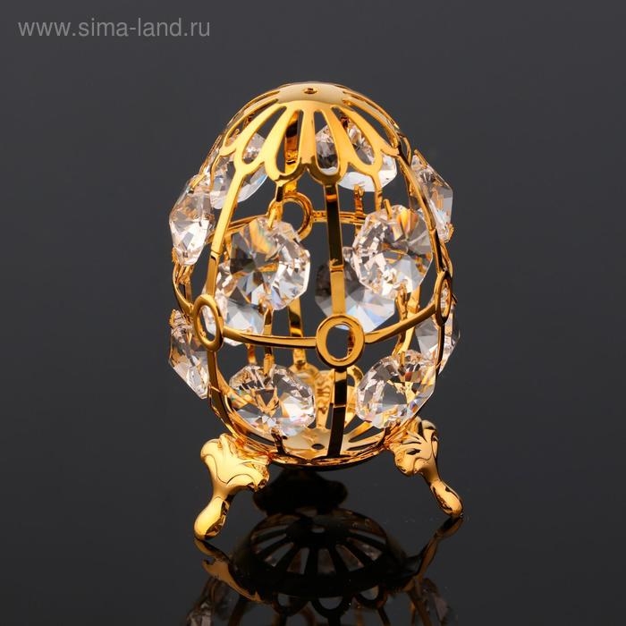 Сувенир  Сувенир "Яйцо" с 12-ю кристаллами , 4,5х4,5х8 см
