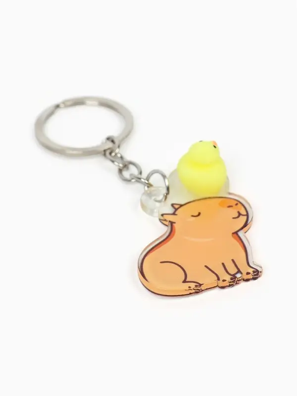 Брелок мялка антистресс &laquo;Капибара&raquo;, для ключей, 3.7&times;5 см