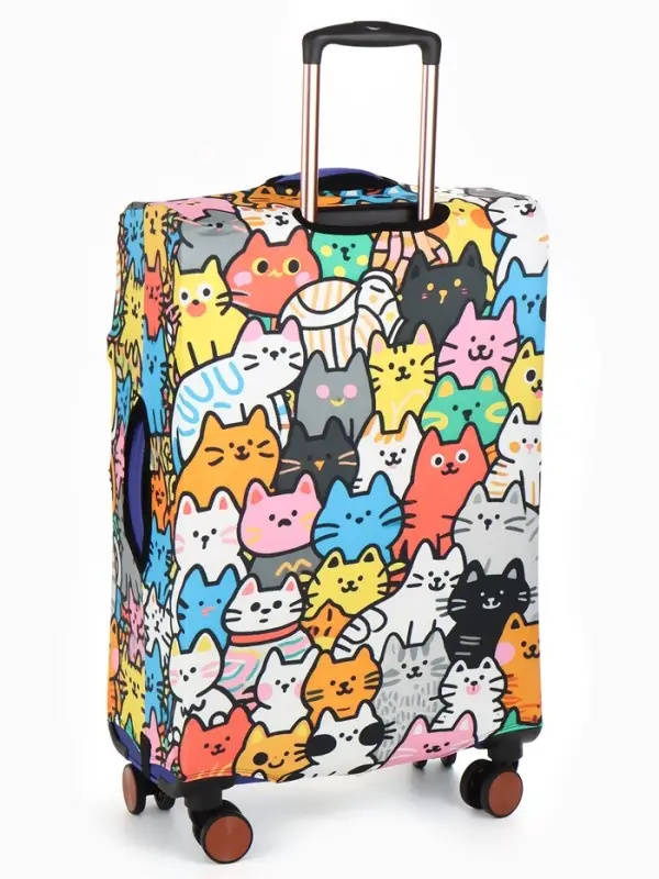 Чехол для чемодана &laquo;Котики&raquo;, 28", разноцветный