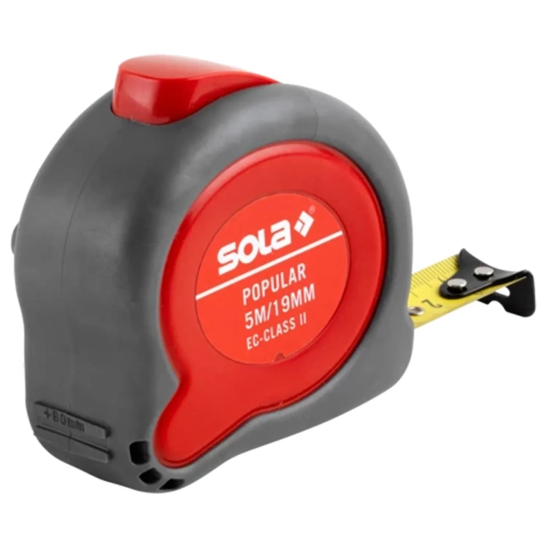 Рулетка Popular PP 5 м, 19 мм, II класс точности SOLA (50024301)