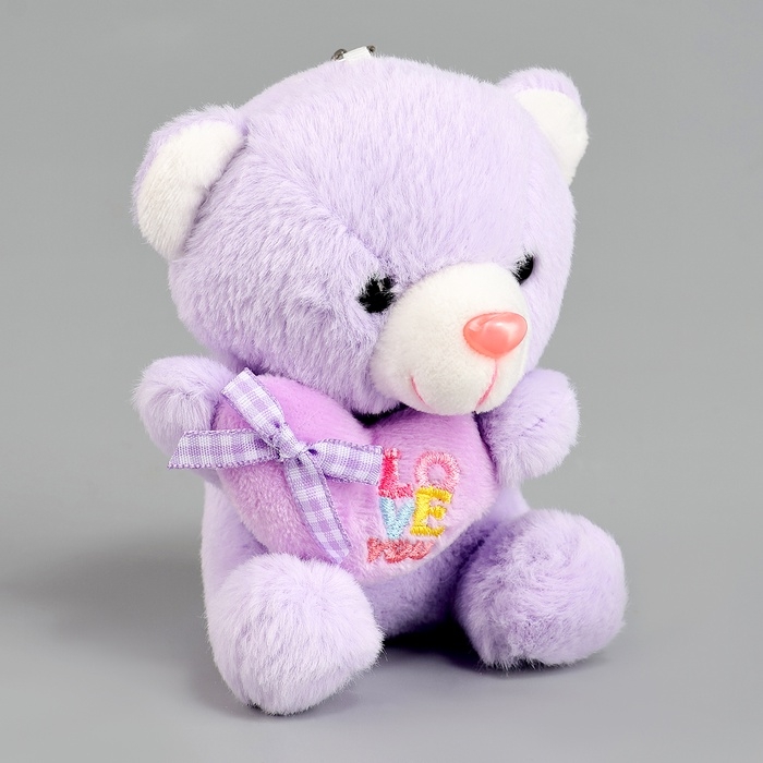 Мягкая игрушка «Медведь с сердцем», на брелоке, 12 см, цвет МИКС Мягкая игрушка «Медведь с сердцем», на брелоке, 12 см, цвет МИКС