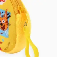 Кошелек детский плюшевый &laquo;Три кота&raquo; 9&times;9&times;1