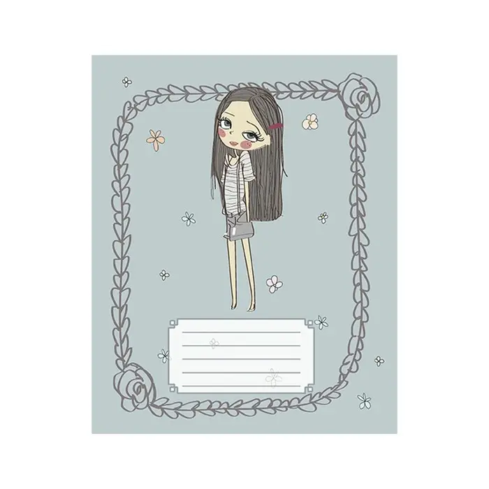 Тетрадь 12 листов в клетку Calligrata &laquo;Девочки&raquo;, обложка мелованный картон, МИКС