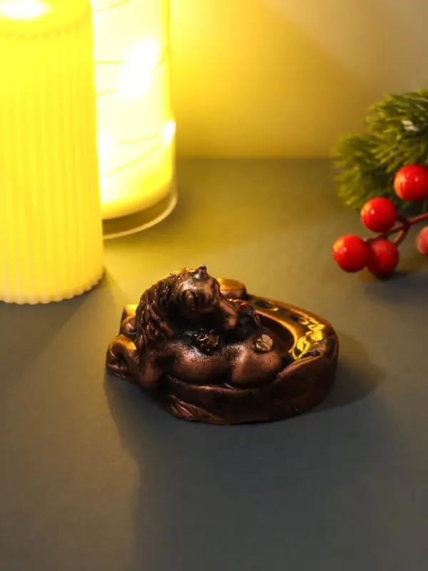 Фигура Фигура "Жеребенок на подкове" 8х8х6,5 см, бронза