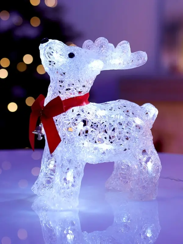 Фигура светодиодная «Олень», 20 см, 20LED, 220V, БЕЛЫЙ Фигура светодиодная «Олень», 20 см, 20LED, 220V, БЕЛЫЙ