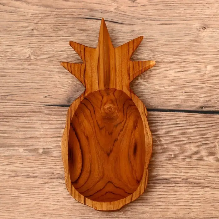 Блюдо «Ананас», 26×14×4.5 см, тиковое дерево