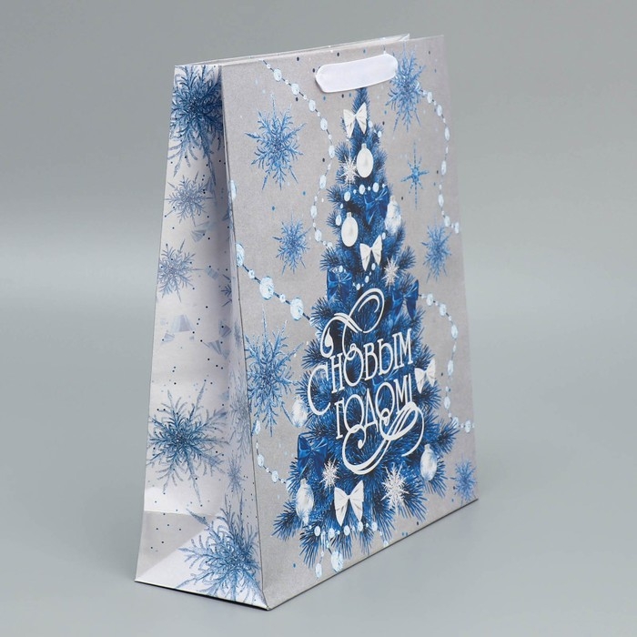 Пакет подарочный новогодний крафтовый вертикальный «С Новым годом», M 26 х 30 х 9 см, Новый год Пакет подарочный новогодний крафтовый вертикальный «С Новым годом», M 26 х 30 х 9 см, Новый год