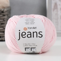 Пряжа "Jeans" 55% хлопок, 45% акрил 160м/50гр (18 нежно-розовый)