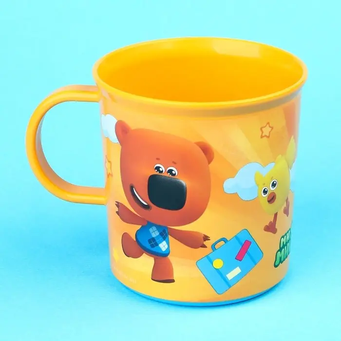 Кружка детская &laquo;Ми-Ми-Мишки&raquo; с нескользящим дном, 200 мл., цвет оранжевый