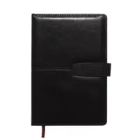 Ежедневник недатированный формат А5, с хлястиком, 128л, линия, пвх, Черный Ежедневник недатированный формат А5, с хлястиком, 128л, линия, пвх, Черный